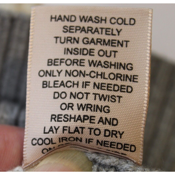 Philosophy Gray White Striped Knit Sweater Women's XL Crewneck Ribbed Ham Cuffs - Picture 5 of 10